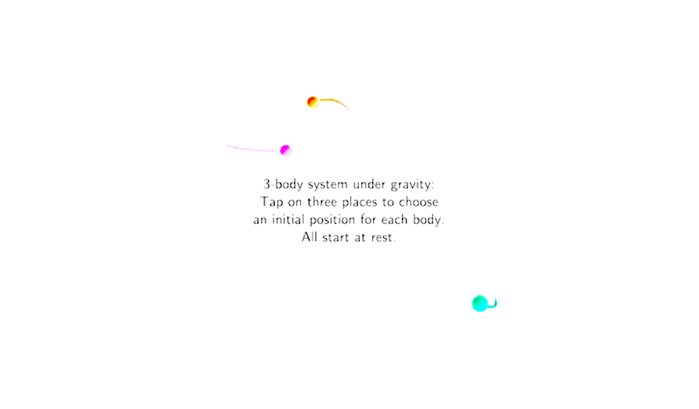 Animation of the three-body problem